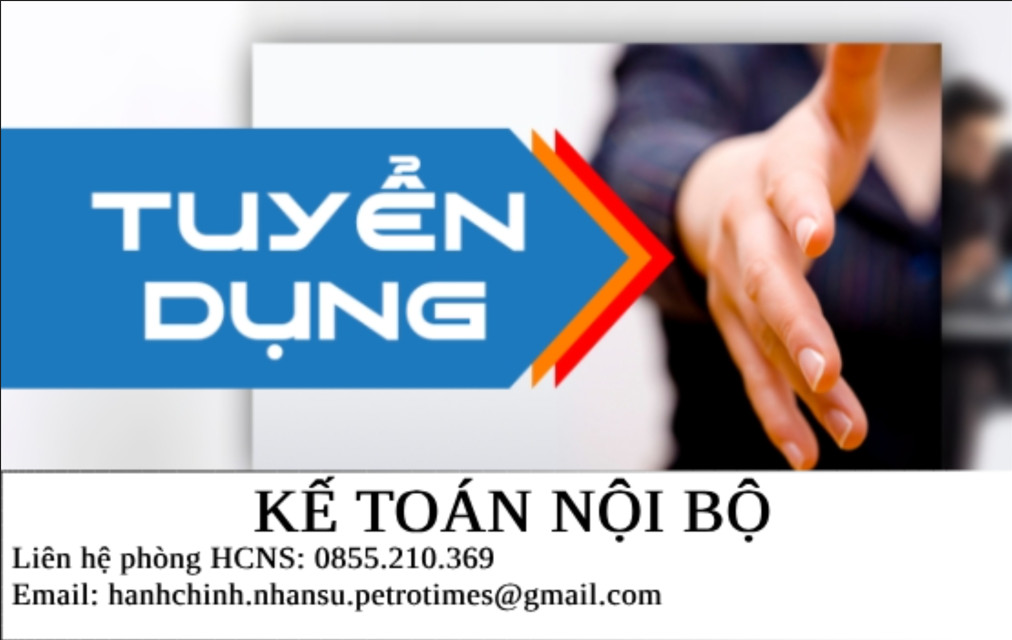 THÔNG BÁO TUYỂN DỤNG THÁNG 12/2023 Vị trí KẾ TOÁN NỘI BỘ, làm việc tại trụ sở chính ở Hải Phòng.